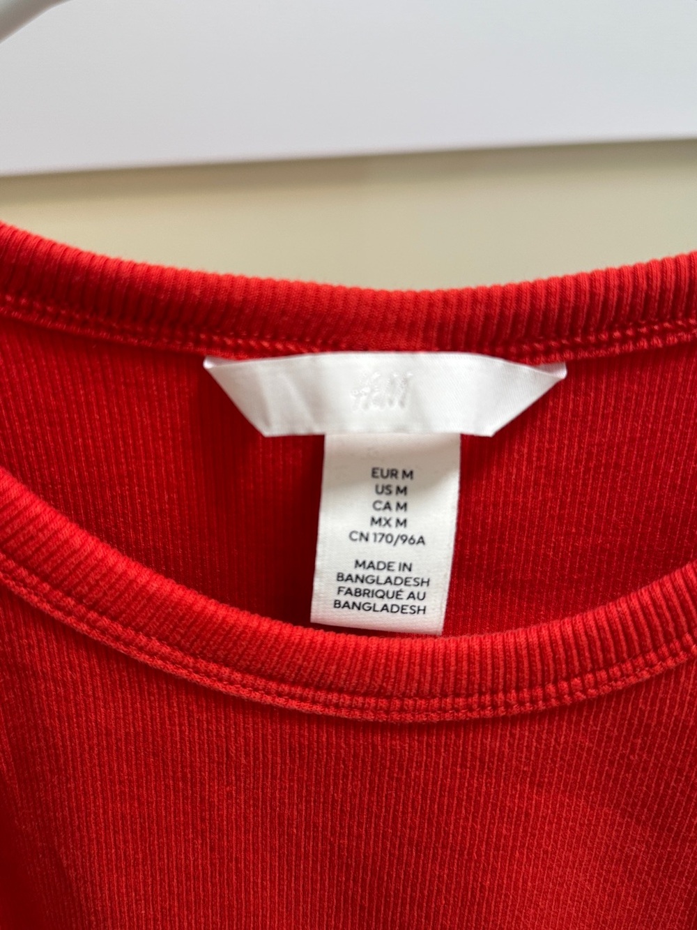 H&M Red Ribbed Cropped Tank - Picture 4 of 6